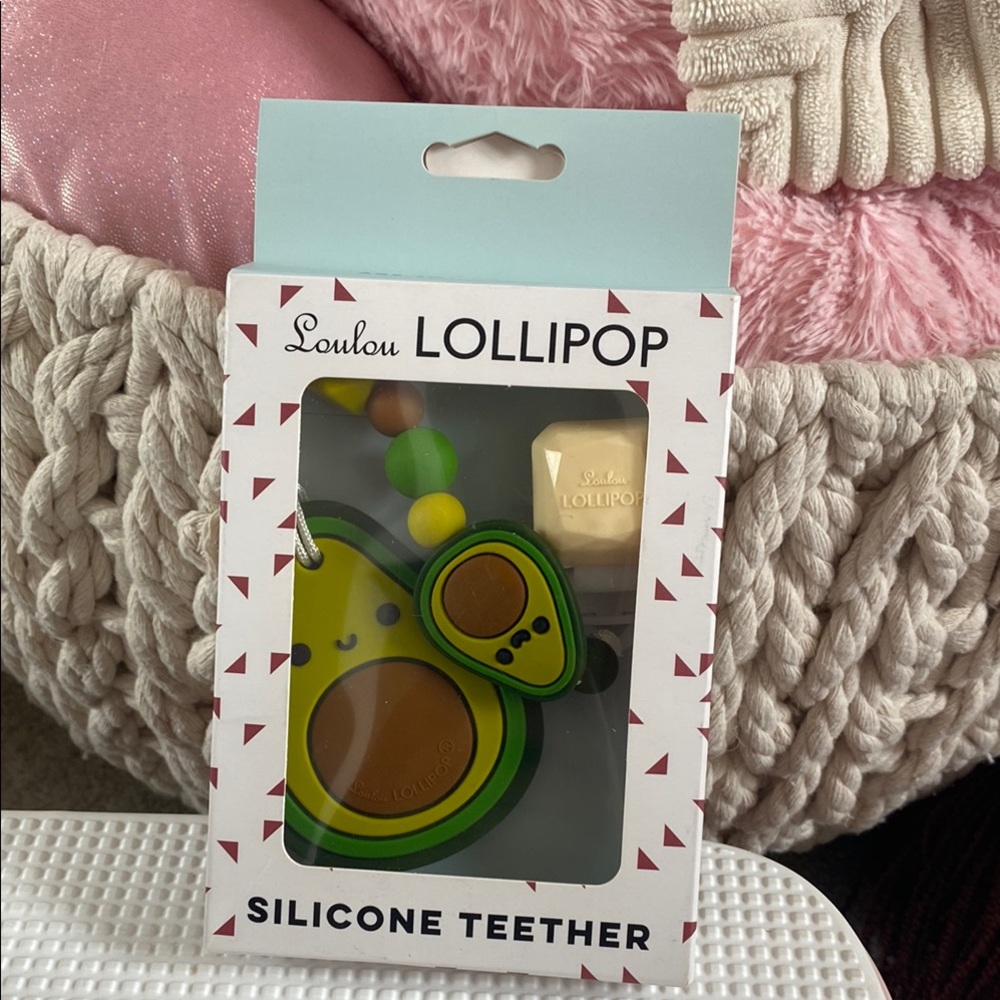 Loulou Lollipop Avocado Silicone Teether Set